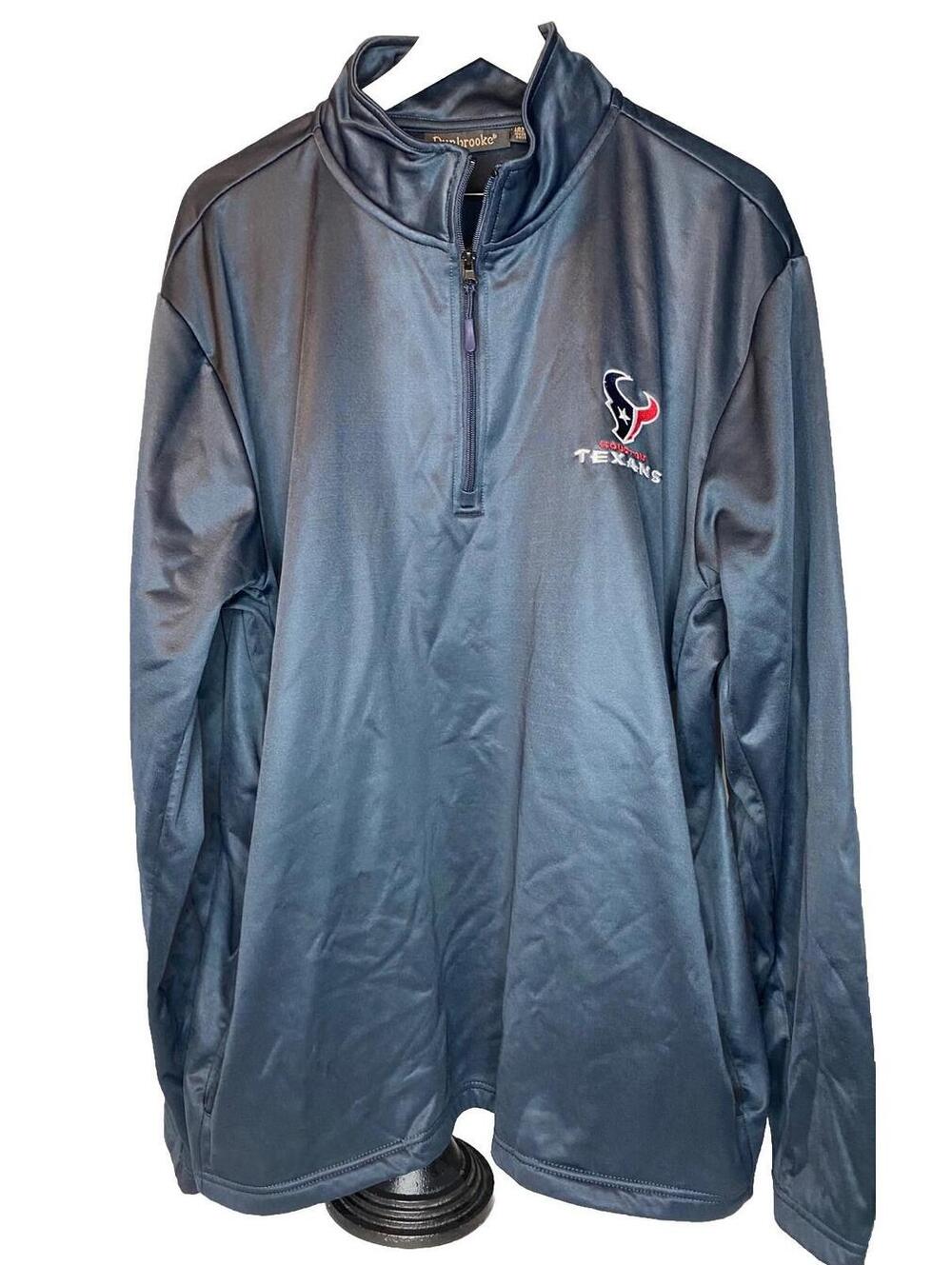 Houston Texans Dunbrooke Navy All Star Quarter -zip Top Men’s Size XXL